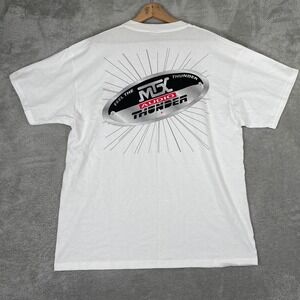 Vintage MTX Audio Thunder Promo Shirt Mens XL White Skater Y2K